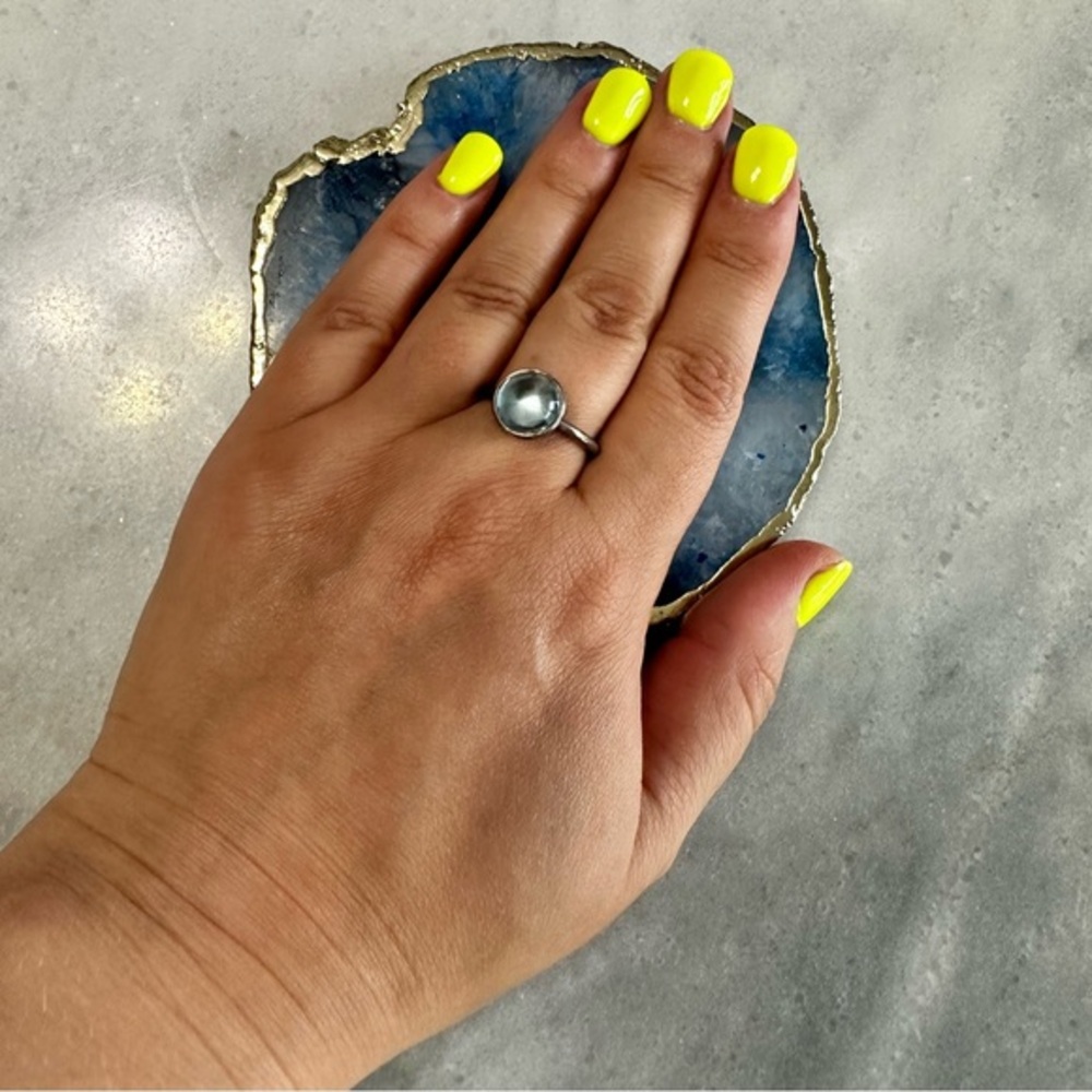 Pandora ring with beautiful blue stone